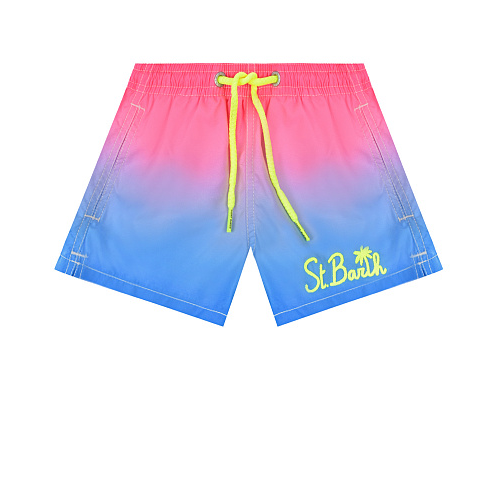 Двухцветные шорты для купания Saint Barth Мультиколор, арт. JEAN 01758B EMB COLOR SHADES 2117 | Фото 1