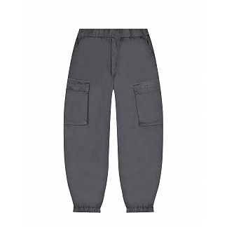 Черные брюки карго с эластичным поясом MM6 Maison Margiela Черный, арт. M60215 MM067 M6900 | Фото 1