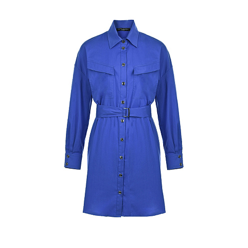 Синее платье-рубашка OLIMPIA Pietro Brunelli Синий, арт. AM0073 COP319 0314 | Фото 1