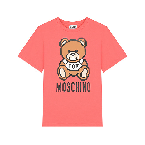 Розовая футболка с принтом &quot;медвежонок&quot; Moschino Розовый, арт. H9M02X LBA10 50218 | Фото 1