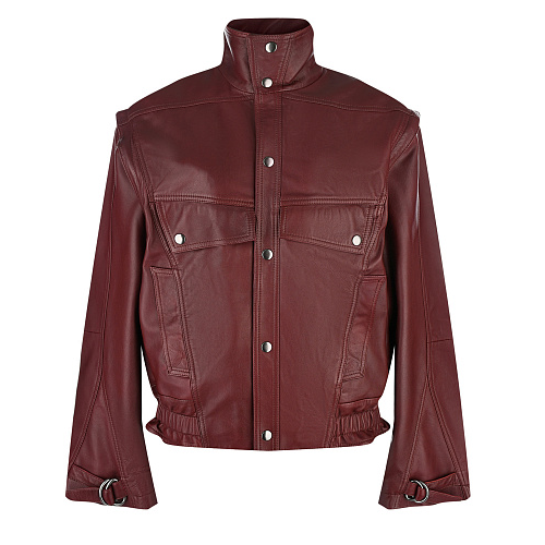 Бордовая куртка-трансформер из натуральной кожи ROHE Бордовый, арт. 402-13-013 BURGUNDY 149 | Фото 1