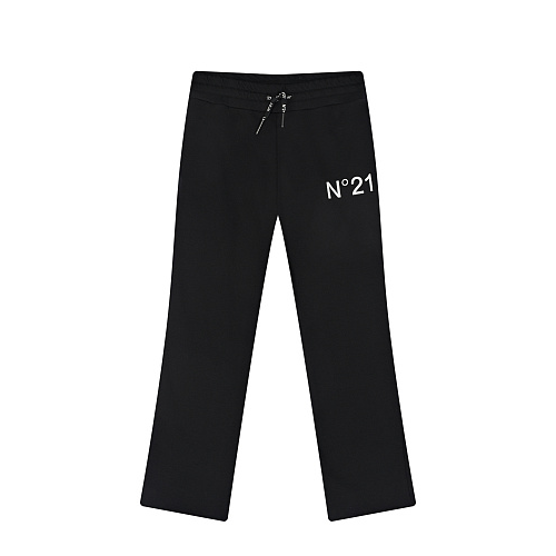 Черные спортивные брюки с белым лого No. 21 Черный, арт. N21264 N0200 0N900 | Фото 1