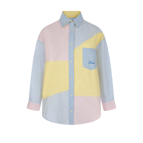 Рубашка в стиле color block Forte dei Marmi Couture Мультиколор, арт. 22SF2104 MULTICOLOR | Фото 1