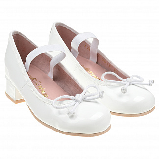 Белые туфли с тонким бантом Pretty Ballerinas Белый, арт. 48.401 BLANCO | Фото 1