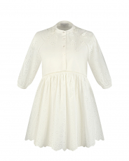 Белое платье с вышивкой