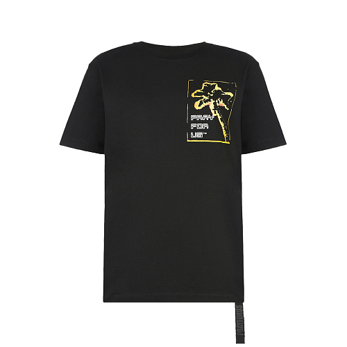 Черная футболка с принтом &quot;пальма&quot; PRAY FOR US Черный, арт. PALM TEE BLACK 01 | Фото 1