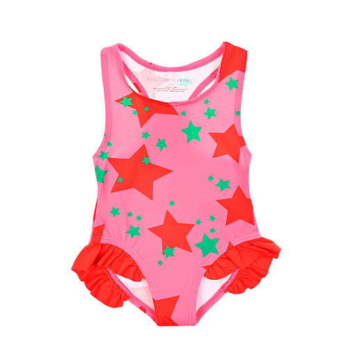 Розовый купальник со звездами Stella McCartney Розовый, арт. 8QCHH9 Z0157 510RO | Фото 1
