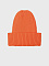 Шапка оранжевого цвета с отворотом