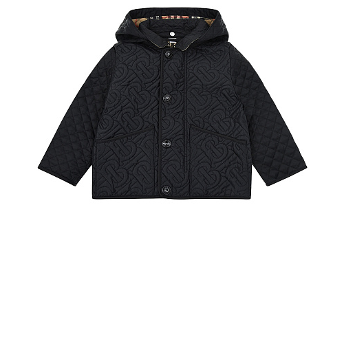 Черная куртка со стеганой монограмой Burberry Черный, арт. 8036887 IB6 GIADEN BLACK A1189 | Фото 1