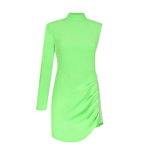Асимметричное платье салатового цвета ALINE Салатовый, арт. AL22FW150603 22 | Фото 1