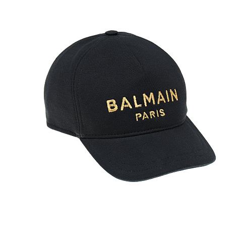 Черная бейсболка с золотым лого Balmain Черный, арт. 6Q0657 F0015 930OR | Фото 1