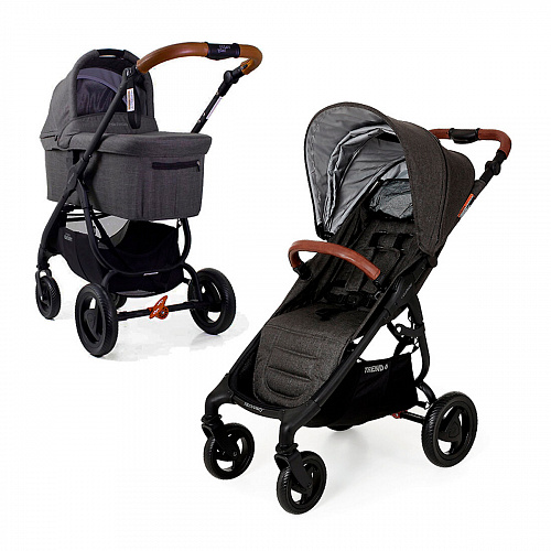 Детская коляска Valco Baby 2 в 1 прогулочный блок Snap 4 Trend Charcoal и люлька  , арт.  | Фото 1