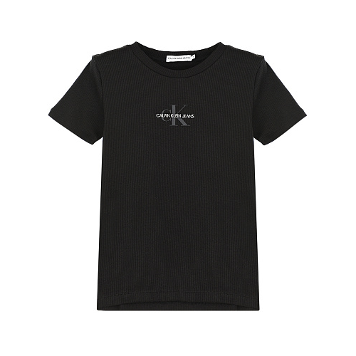 Черная футболка с белым логотипом Calvin Klein Черный, арт. IG0IG01033BEH CK BLACK | Фото 1