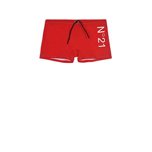 Красные плавки-шорты с логотипом No. 21 Красный, арт. N21109 N0059 0N400 N21M8M | Фото 1