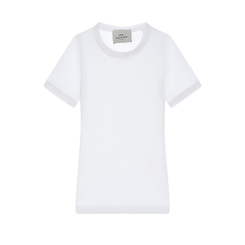 Белая футболка в рубчик Les Coyotes de Paris Белый, арт. 119-22-051 112 | Фото 1