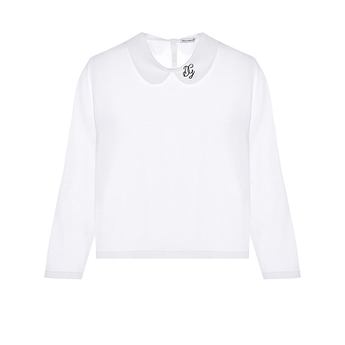 Белая толстовка с отложным воротником Dolce&Gabbana Белый, арт. L5JTJS G7E0L W0800 | Фото 1