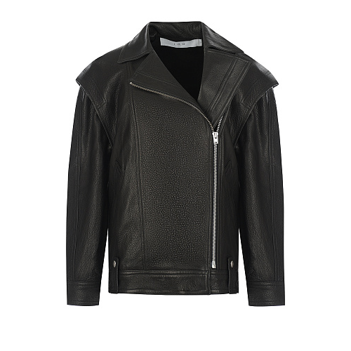 Черная куртка-косуха из натуральной кожи IRO Черный, арт. 22SWP08BENGY BLACK BLA0122S | Фото 1