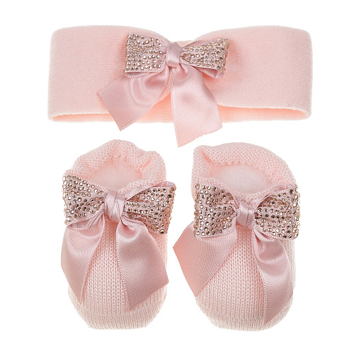 Подарочный набор: повязка и пинетки со стразами La Perla Розовый, арт. 48547 Y8D | Фото 1