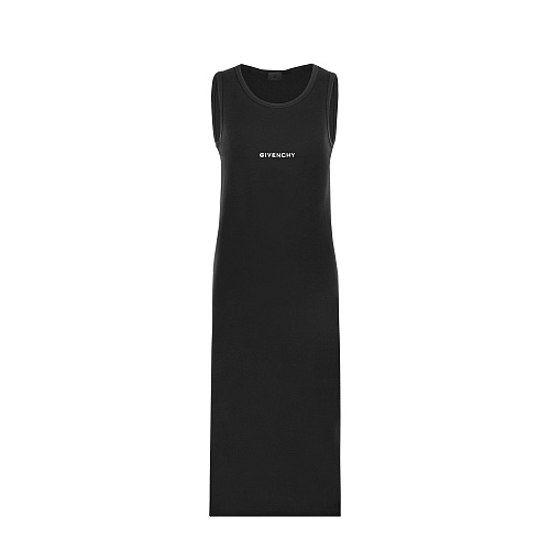 Черное платье с белым логотипом Givenchy Черный, арт. H12189 09B | Фото 1