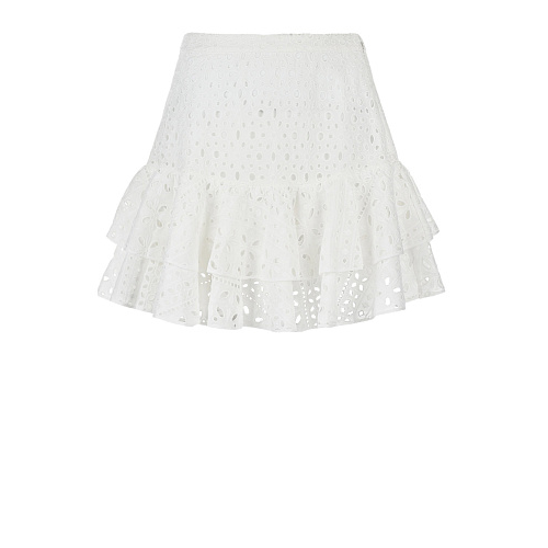 Белая юбка с воланами Charo Ruiz Белый, арт. 213401 WHITE белый | Фото 1