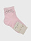 Светло-розовые носки с бантами из стразов