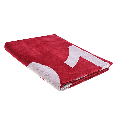 Красное полотенце с белым лого, 96x152 см No. 21 Красный, арт. N21116 N0142 0N405 | Фото 1