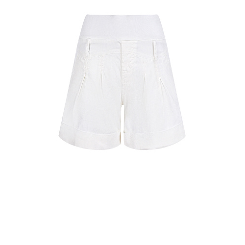 Белые шорты с эластичным поясом для беременных Pietro Brunelli Белый, арт. JP0297 LI0022 0000 | Фото 1