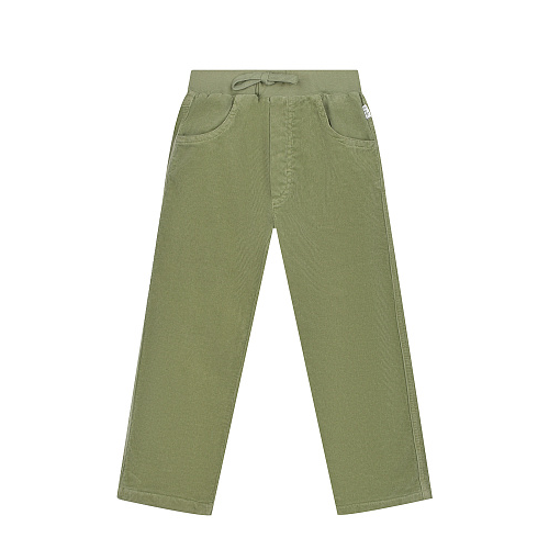 Велюровые брюки зеленого цвета IL Gufo Зеленый, арт. A22PLR02V6013 582 | Фото 1