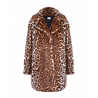 Леопардовое пальто из эко-меха Parosh Коричневый, арт. D430845 PADA 808 | Фото 1