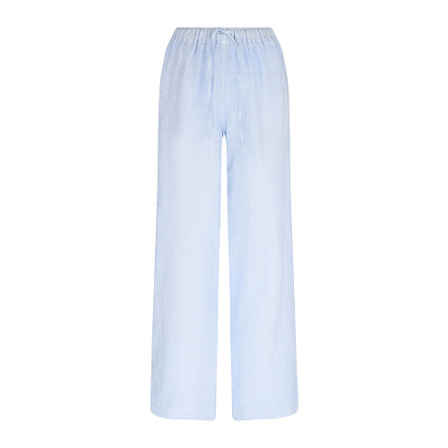 Голубые прямые брюки 120% Lino Голубой, арт. V0W21450000115S00 VS27 | Фото 1