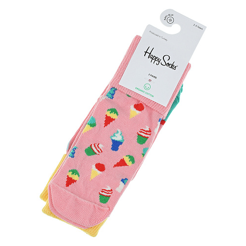 Носки с защитой, комплект 2 шт, розовый Happy Socks Розовый, арт. KICE19 3000 | Фото 1