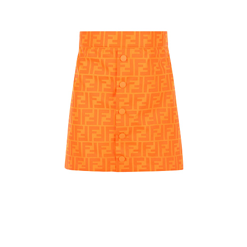 Оранжевая юбка на заклепках Fendi Оранжевый, арт. JFE060 AEYY F0TX8 | Фото 1