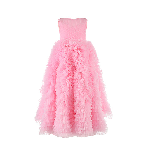 Розовое платье с драпировкой на лифе Sasha Kim Розовый, арт. SK EMMA 820016 7009 | Фото 1