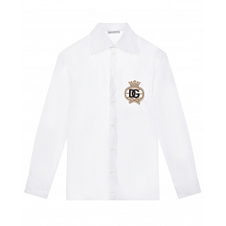 Белая рубашка с вышивкой Dolce&Gabbana Белый, арт. L43S55 G7DY9 W0800 | Фото 1