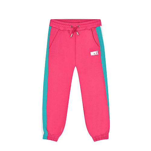 Розовые спортивные брюки с голубыми лампасами Diesel Розовый, арт. J00593 KYATG K369 | Фото 1