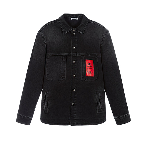 Черная джинсовая куртка-рубашка Dolce&Gabbana Черный, арт. L43S51 LDA05 N0000 | Фото 1