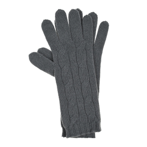 Темно-серые перчатки из кашемира