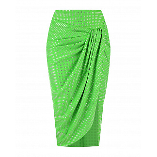 Зеленая юбка со стразами Giuseppe di Morabito Зеленый, арт. 065SK-147 SHOCKING GREEN 34 | Фото 1