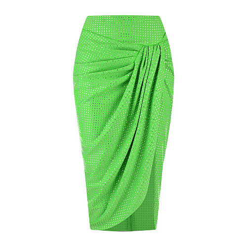 Зеленая юбка со стразами Giuseppe di Morabito Зеленый, арт. 065SK-147 SHOCKING GREEN 34 | Фото 1