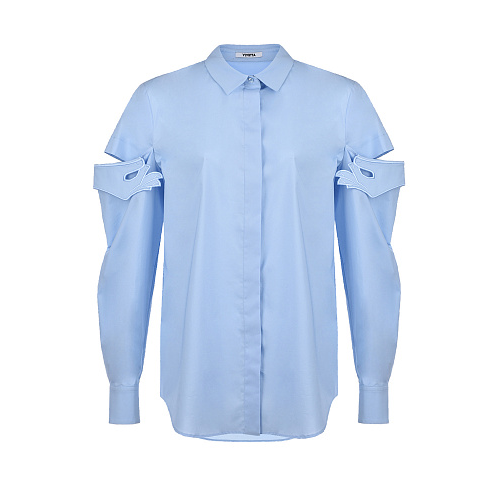 Голубая рубашка с прорезям на рукавах Vivetta Голубой, арт. V2MG041 0650 6374 | Фото 1
