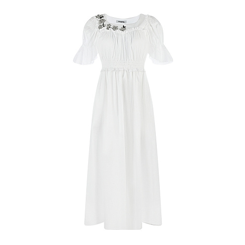 Белое платье с цветами из кристаллов Vivetta Белый, арт. H071 V001 1101 | Фото 1