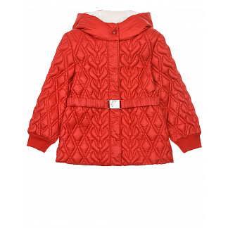 Стеганое пуховое пальто красного цвета Moncler Красный, арт. 1C510 10 53048 45G | Фото 1