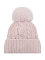 Шапка с помпоном, розовая