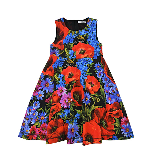Платье с принтом &quot;маки&quot; Dolce&Gabbana Мультиколор, арт. L2JD5A FSG3B HN3VT | Фото 1