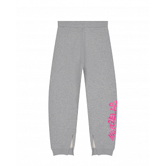 Серые спортивные брюки с розовым лого MM6 Maison Margiela Серый, арт. M60324 MM069 M6C14 | Фото 1