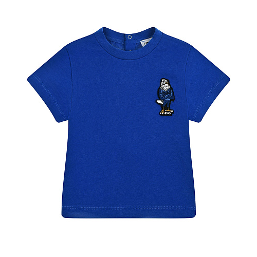 Синяя футболка с патчем &quot;орел&quot; Emporio Armani Синий, арт. 3LHT6A 1JWZZ 0949 | Фото 1