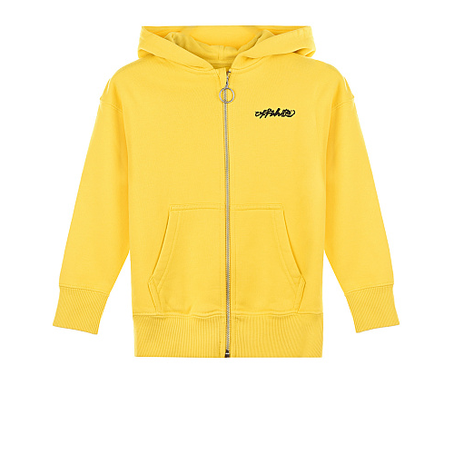 Желтая спортивная куртка с капюшоном Off-White Желтый, арт. OBBE001F21FLE004 1810 | Фото 1