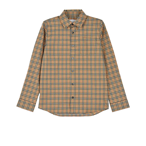 Клетчатая рубашка с нагрудным карманом Burberry Бежевый, арт. 8042957 KB5-OWEN-L ARCHIVE BE A7028 | Фото 1