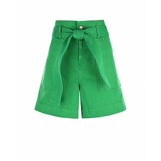 Зеленые шорты с поясом-лентой Parosh Зеленый, арт. D210103 005 VERDE | Фото 1