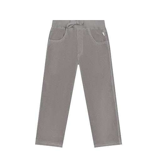 Велюровые брюки серого цвета IL Gufo Серый, арт. A22PLR02V6013 073 | Фото 1